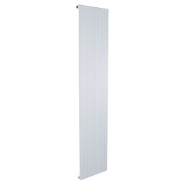 375mm x 1800mm Single Panel White Vertical Aluminium Designer Radiator