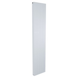 375mm x 1800mm Double Panel White Vertical Aluminium Designer Radiator
