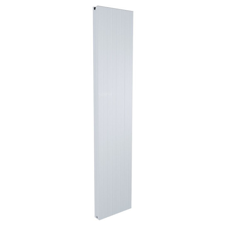 375mm x 1800mm Double Panel White Vertical Aluminium Designer Radiator