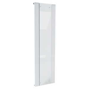 465mm (w) x 1700mm (h) Newborough White Vertical Single Panel Aluminium Mirror Radiator