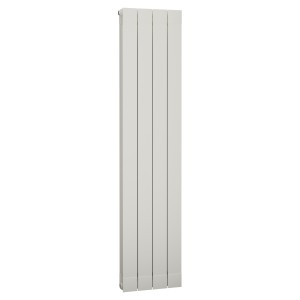 348mm (w) x 1446mm (h) Trojan White Vertical Aluminium Radiator (4 Extrusions)