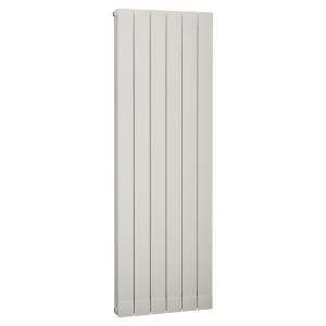 508mm (w) x 1446mm (h) Trojan White Vertical Aluminium Radiator (6 Extrusions)