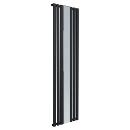 499mm (w) x 1800mm (h) Brecon Black Mirrored Radiator