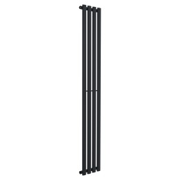 280mm (w) x 1800mm (h) Brecon Black Vertical Radiator