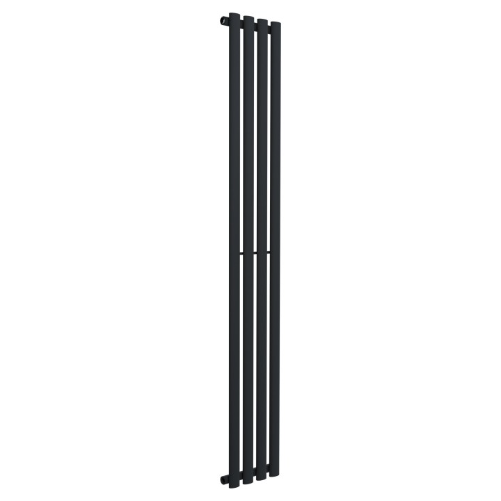 280mm (w) x 1800mm (h) Brecon Black Vertical Radiator