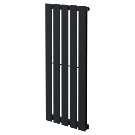 360mm (w) x 850mm (h) "Corwen" Black Flat Panel Vertical Radiator (5 Sections)
