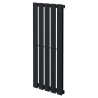 360mm (w) x 850mm (h) "Corwen" Black Flat Panel Vertical Radiator (5 Sections)