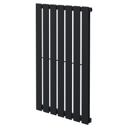 516mm (w) x 850mm (h) "Corwen" Black Flat Panel Vertical Radiator (6 Sections)