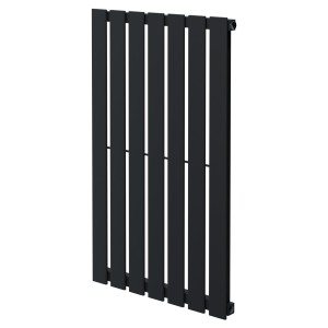 516mm (w) x 850mm (h) Corwen Black Flat Panel Vertical Radiator (7 Sections)
