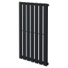 516mm (w) x 850mm (h) "Corwen" Black Flat Panel Vertical Radiator (6 Sections)