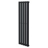 360mm (w) x 1250mm (h) Corwen Black Vertical Radiator