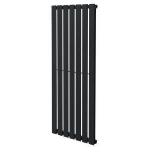 516mm (w) x 1250mm (h) Corwen Black Flat Panel Vertical Radiator (7 Sections)