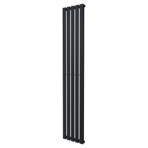 360mm (w) x 1850mm (h) Corwen Black Flat Panel Vertical Radiator (5 Sections)