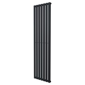 516mm (w) x 1850mm (h) Corwen Black Flat Panel Vertical Radiator (7 Sections)