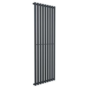 630mm (w) x 1800mm (h) Brecon Anthracite Oval Tube Vertical Radiator (9 Sections)