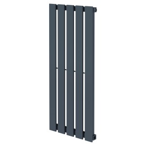 360mm (w) x 850mm (h) Corwen Anthracite Flat Panel Vertical Radiator (5 Sections)