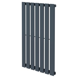 516mm (w) x 850mm (h) Corwen Anthracite Flat Panel Vertical Radiator (7 Sections)