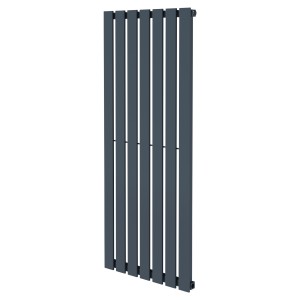 516mm (w) x 1250mm (h) Corwen Anthracite Flat Panel Vertical Radiator (7 Sections)