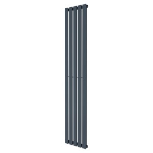 360mm (w) x 1850mm (h) Corwen Anthracite Flat Panel Vertical Radiator (5 Sections)