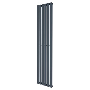 440mm (w) x 1850mm (h) Corwen Anthracite Flat Panel Vertical Radiator (6 Sections)
