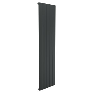 470mm (w) x 1800mm (h) Cariad Single Panel Anthracite Vertical Aluminium Radiator (5 Extrusions)