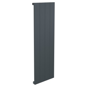375mm (w) x 1200mm (h) Newborough Anthracite Vertical Single Panel Aluminium Radiator (4 Extrusions)