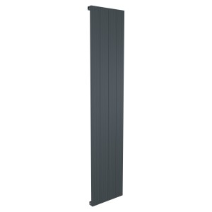 375mm (w) x 1800mm (h) Newborough Anthracite Vertical Single Panel Aluminium Radiator (4 Extrusions)