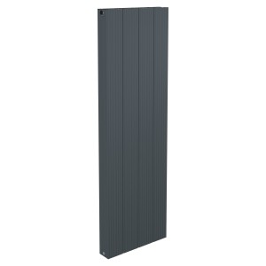375mm (w) x 1200mm (h) Newborough Anthracite Vertical Double Panel Aluminium Radiator (4 Extrusions)