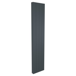 375mm x 1800mm Double Panel Anthracite Vertical Aluminium Designer Radiator