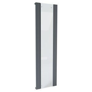 465mm (w) x 1700mm (h) Newborough Anthracite Vertical Single Panel Aluminium Mirror Radiator