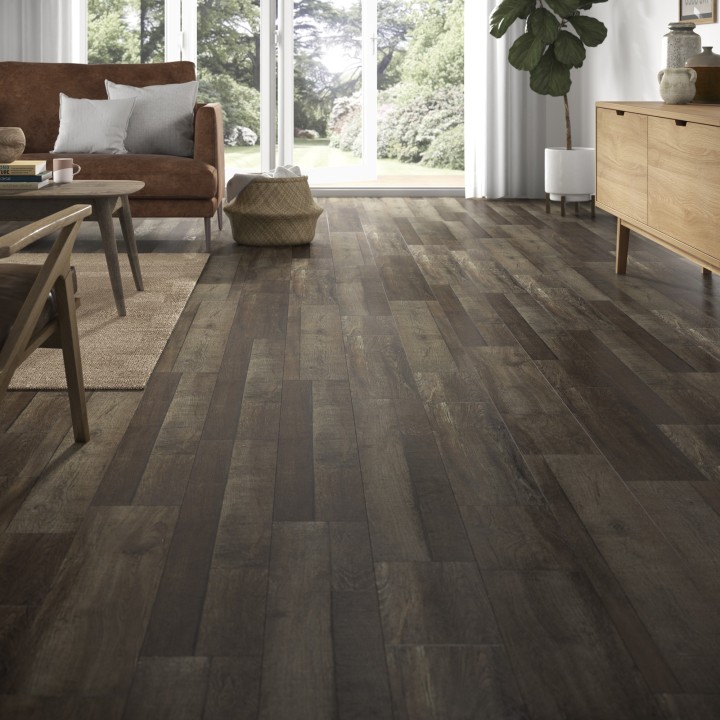 Malmo Brada Chestnut Rigid Senses Luxury Vinyl Flooring - 5G Click - Multi-Width Plank - 1220mm x 220mm - Insitu