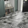 Malmo Kuvio Grey Freedom Luxury Vinyl Flooring - Stickdown - Tile - 609mm x 305mm - Insitu