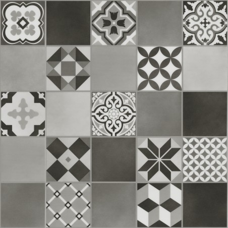Malmo Kuvio Grey Freedom Luxury Vinyl Flooring - Stickdown - Tile - 609mm x 305mm