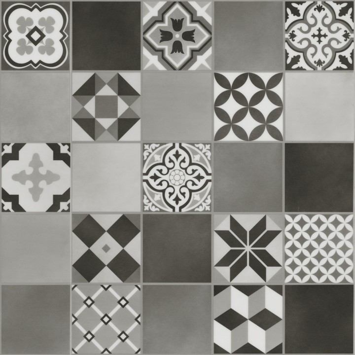 Malmo Kuvio Grey Freedom Luxury Vinyl Flooring - Stickdown - Tile - 609mm x 305mm
