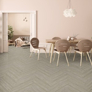 Kraus Owsten Grey Rigid Core Luxury Vinyl Flooring - Click - Herringbone - 625mm x 125mm