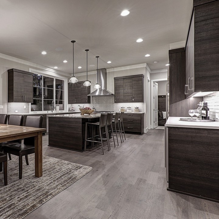 Kraus Grasmere Grey Rigid Core Luxury Vinyl Flooring - Click - Plank - 1230mm x 179mm - Insitu