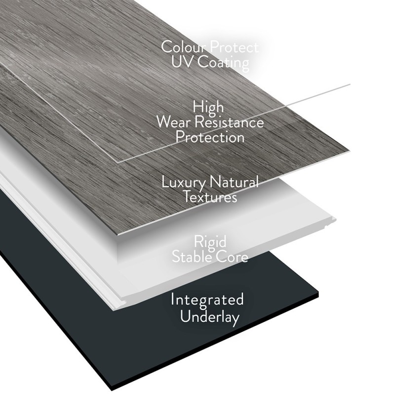 Kraus Stanhope Rigid Core Luxury Vinyl Flooring - Click - Tile - 610mm x 305mm