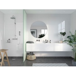 Athen White Contemporary 60 x 30 Tile Effect - Fibo