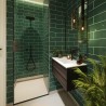 Bottle Green Metro Brick Urban Tile Effect - Fibo