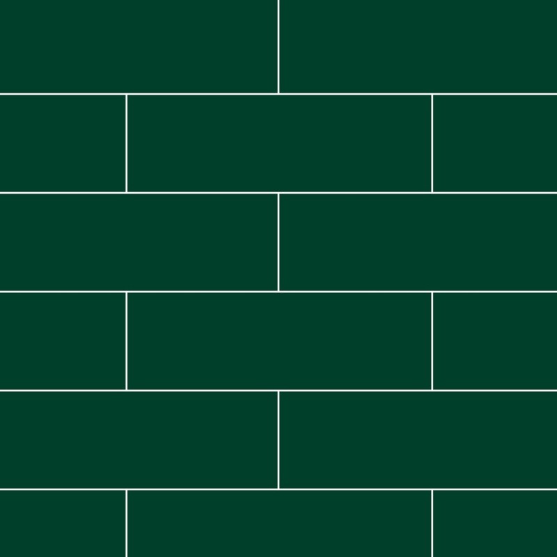 Bottle Green Metro Brick Urban Tile Effect - Fibo