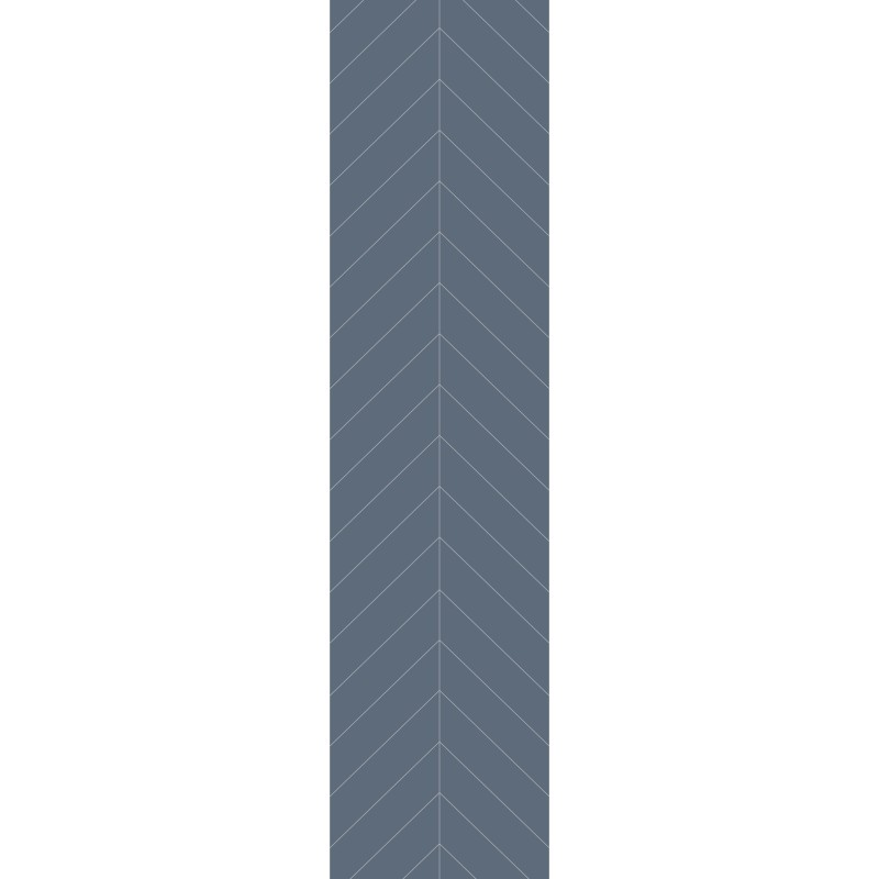 Dusty Blue Chevron Urban Tile Effect - Fibo