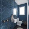 Dusty Blue Chevron Urban Tile Effect - Fibo