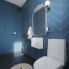 Dusty Blue Chevron Urban Tile Effect - Fibo