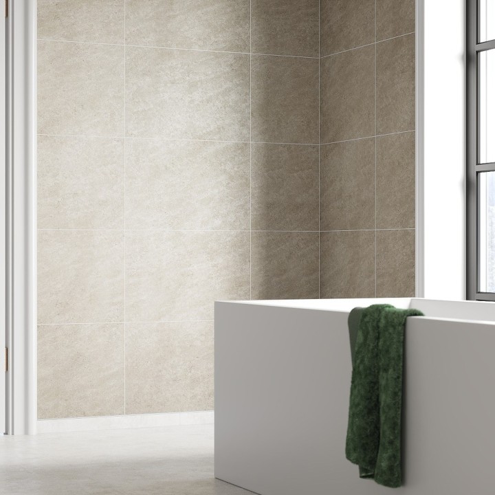 Grey Sahara Scandinavian Tile Effect - Fibo