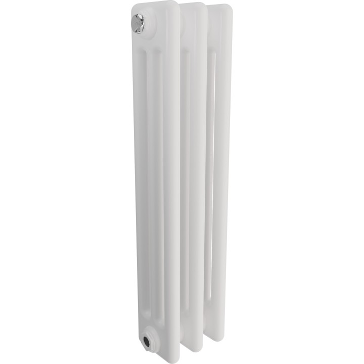 Korona 3 Column White Horizontal Radiators & Floor Mounts