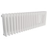 Korona 3 Column White Horizontal Radiators & Floor Mounts