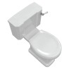 Bari Traditional Closed Coupled Open Back Toilet & Soft Close Seat