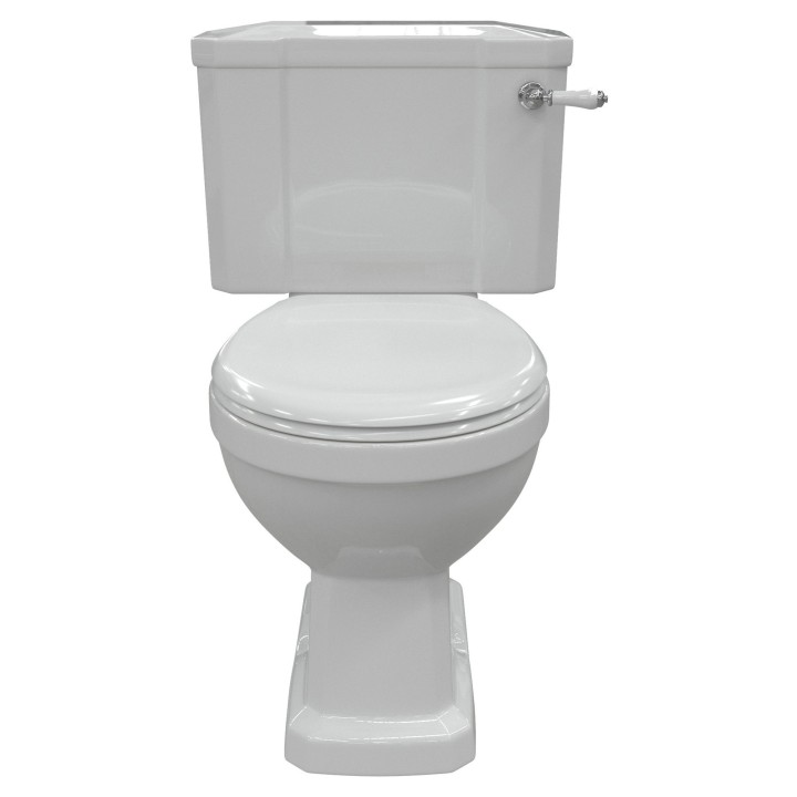 Bari Traditional Closed Coupled Open Back Toilet & Soft Close Seat