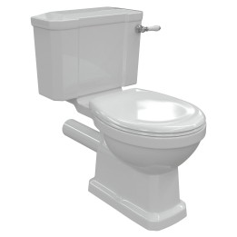Bari Traditional Closed Coupled Open Back Toilet & Soft Close Seat