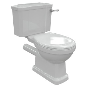 Bari Traditional Closed Coupled Open Back Toilet & Soft Close Seat